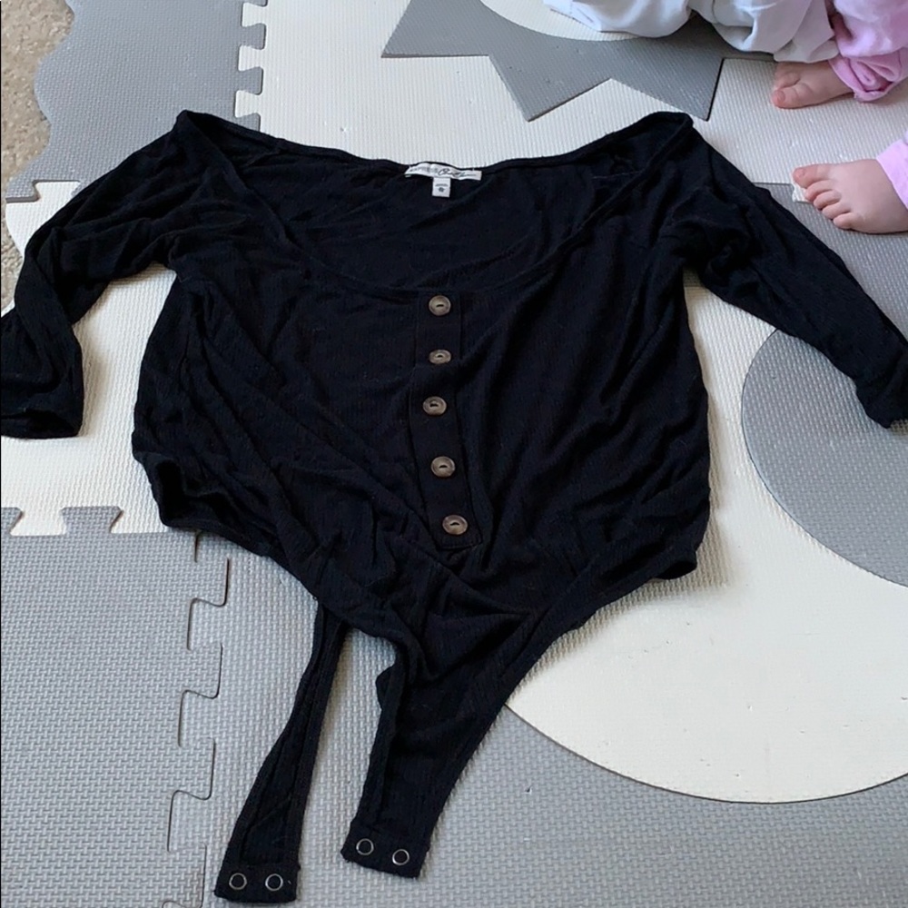 Black leotard top